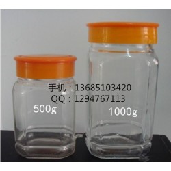 玻璃蜂蜜瓶，八角蜂蜜瓶，密封瓶蓋