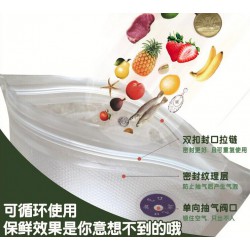 透明網紋真空袋廠家 符合歐美標準 可循環使用抽氣閥食品保鮮袋