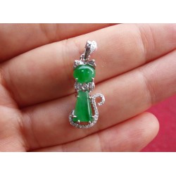 大量供應質量好的翡翠正陽綠貓吊墜4738——翡翠掛件飾品