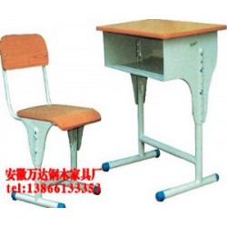 合肥質量好的課座椅,認準萬達鋼木家俱廠 可升降實木課桌