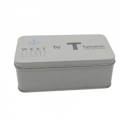 東莞業士直銷長方形*品包裝鐵盒，定制營養品金屬盒