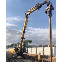 挖掘機打樁臂改裝 打樁臂定制廠家，三一重工，神鋼系列