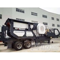 名副其實的一把手,移動石子破碎機現場碎石惹人驚嘆