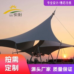 江西優(yōu)美型景觀棚 張拉膜觀賞棚 PVDF膜布質量