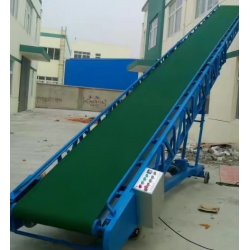 綠色輕型平面流水線爬坡防滑提升機運輸輸送傳送工業平皮帶